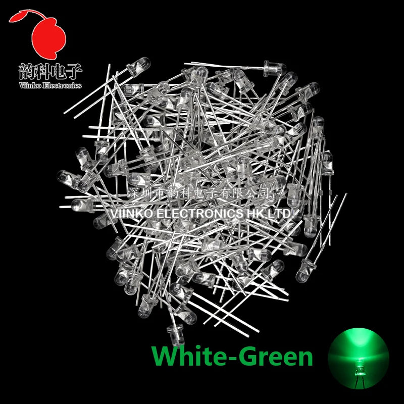 3MM 5MM Light Emitting Diodes Electronics Kit Box F3 F5 LED Diode Assorted Kit White Green Red Blue Yellow Orange