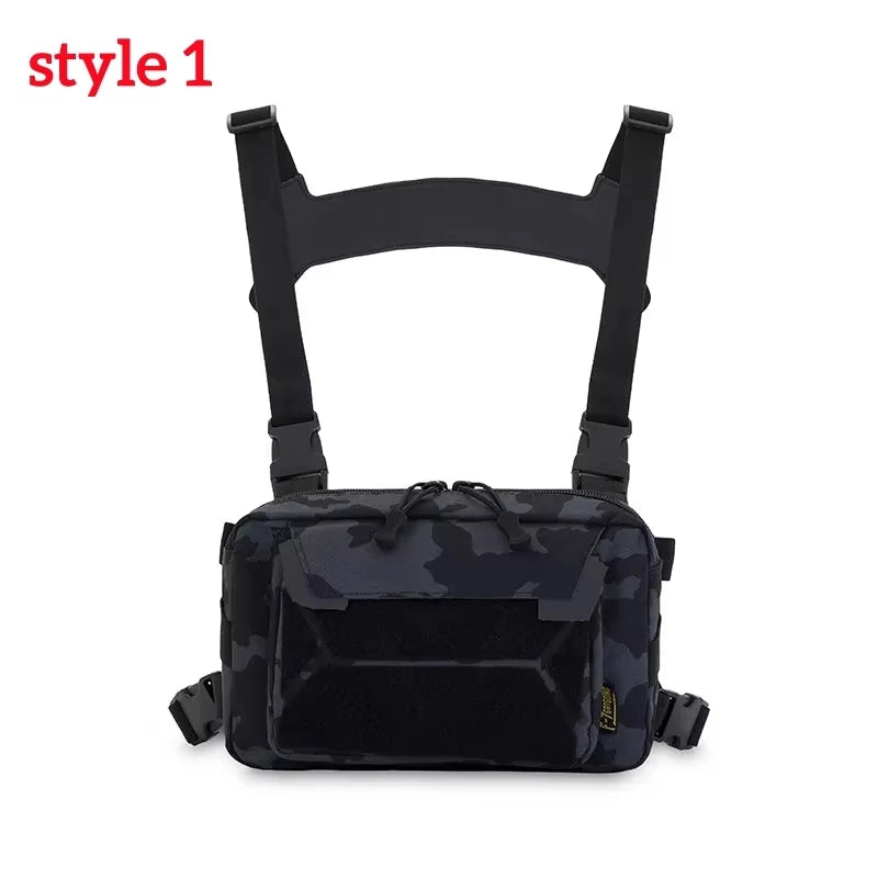 Fishing Vest Bag Men's Camo Fishing Lures Utility Tackle Chest Bags Waist Pack Outdoor Mountaineering Camping Hiking Hunting