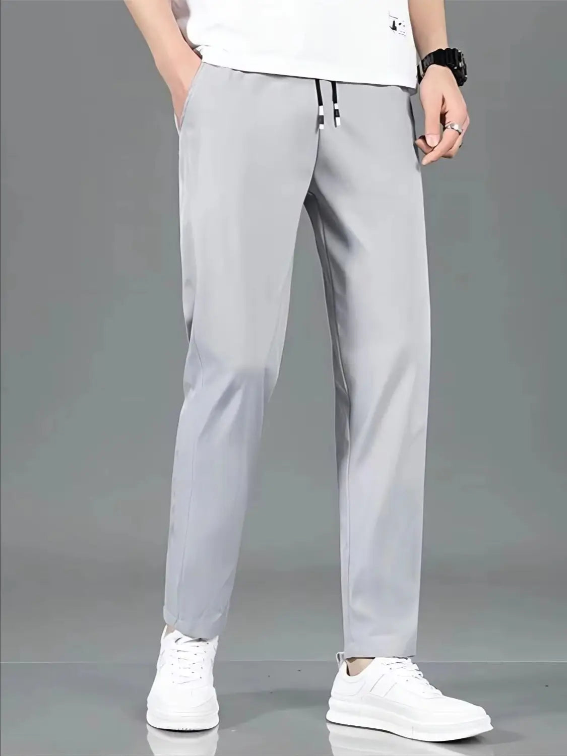 New  Summer Elastic Men Running Sport Pants Jogging Sweatpants Casual Outdoor Training Gym Fitness Trousers Oversize M-5XL