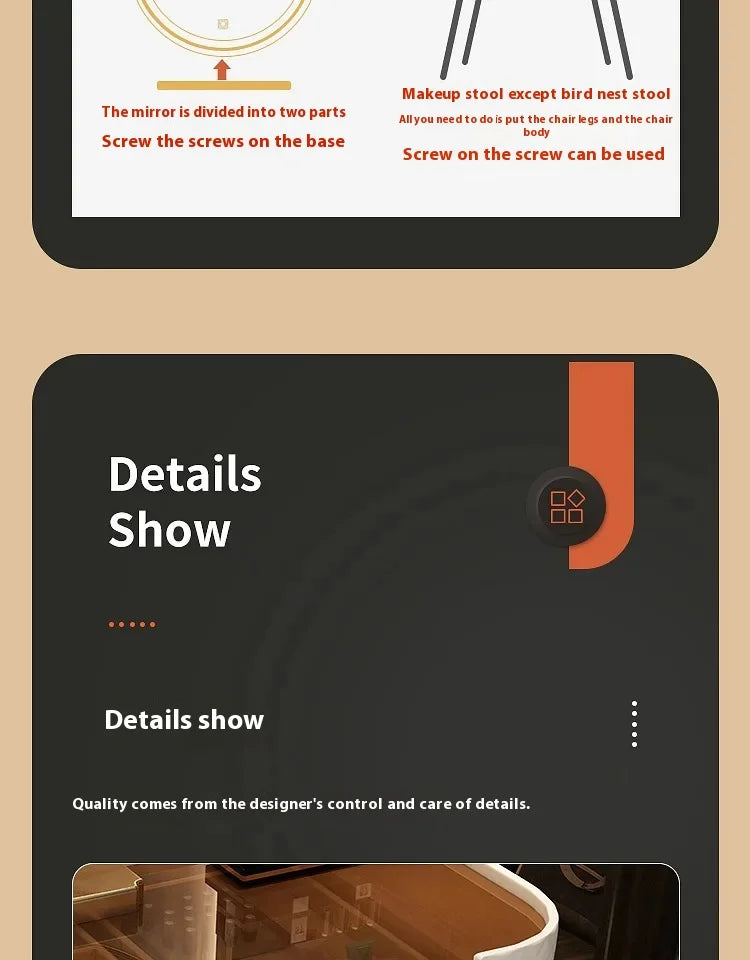 Makeup Luxury Dressing Table Mirror Led Light Salon White Dressing Table Storage Bedroom Comoda Pra Quarto Home Furniture