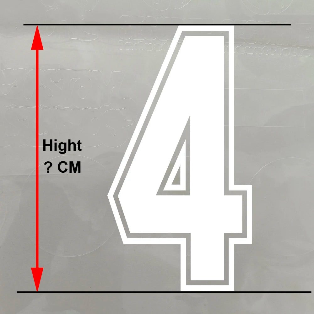 White Black Men Kids Number Iron on Patches Letter DIY Basketball Football Jersey Number Boys Gilrs Clothes Hot Transfer Sticker