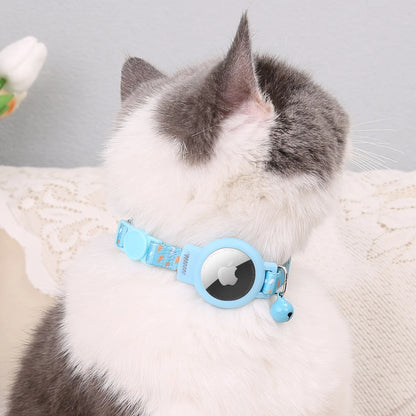 Pink Nylon Cat Collar With Bell For Tracking Device