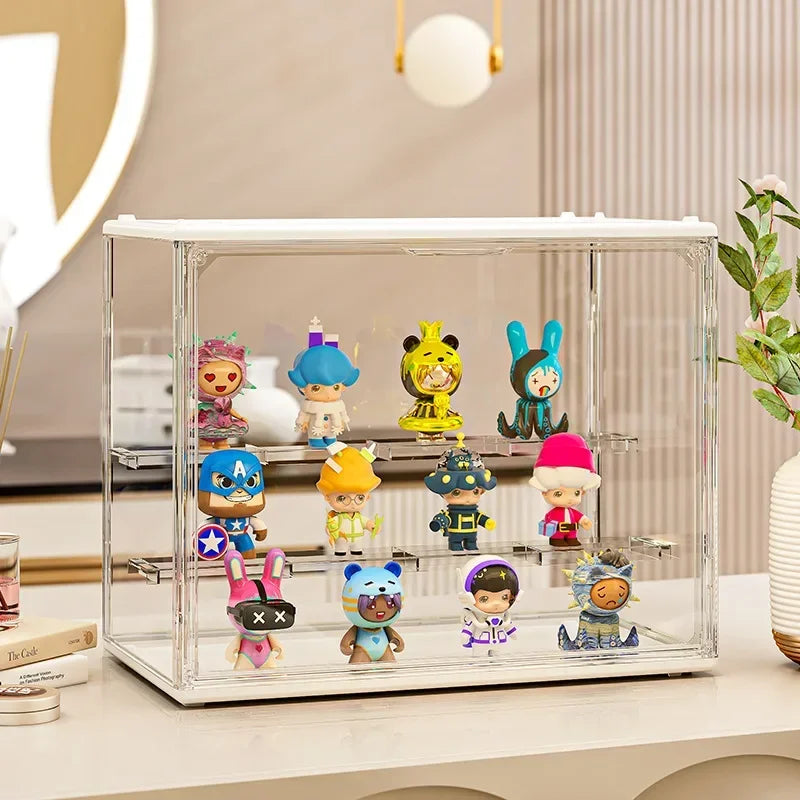 1Pc Acrylic Organizer for Collectible Figure and Blind Box Toy Large-Capacity High Definition Transparent Miniature Display Case