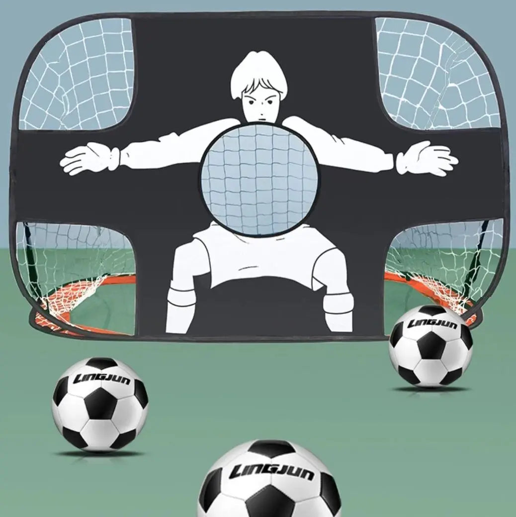 Portable folding soccer door, indoor and outdoor game goal net, outdoor soccer shooting practice