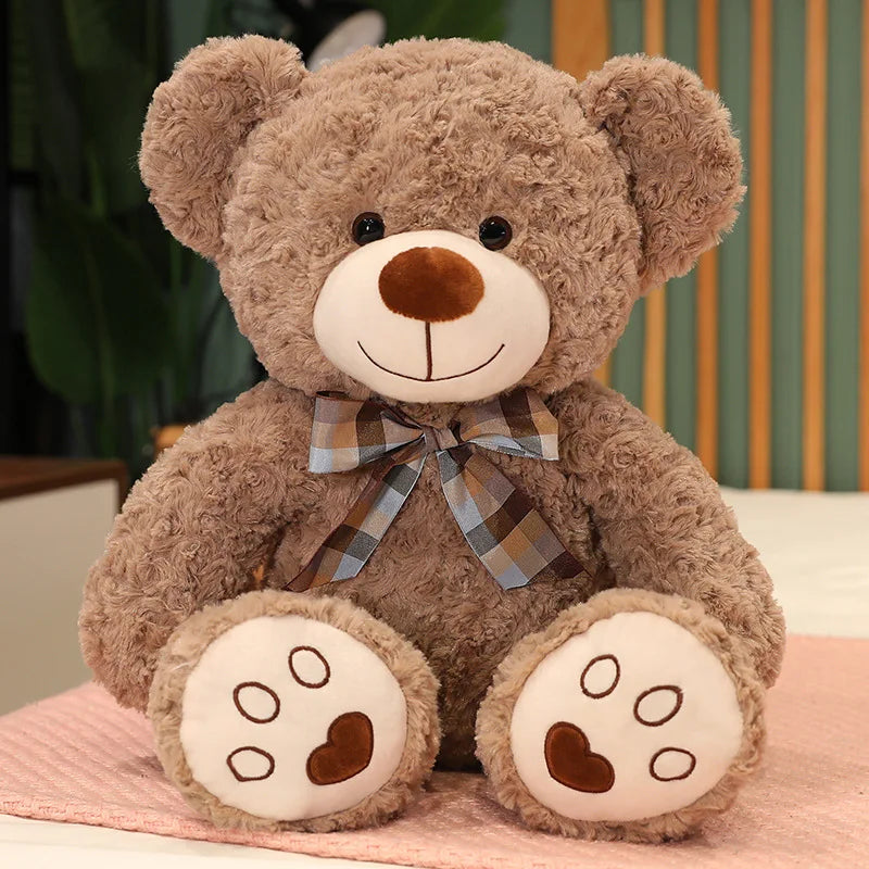 25/35CM Kawaii Teddy Bear Plush Pillow Toys Lovely Bow-Knot Bears Toys Stuffed Soft Animal Dolls Xmas Valentine Gift