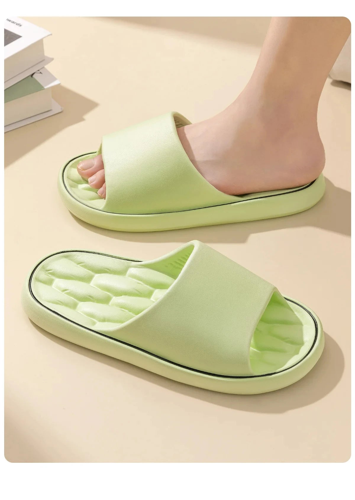 TZLDN Summer Women Home Slippers Beach Flat Fold Sandals Soft Comfortable Non-Slip Slides Indoor Outdoor Men Bathroom Flip Flops