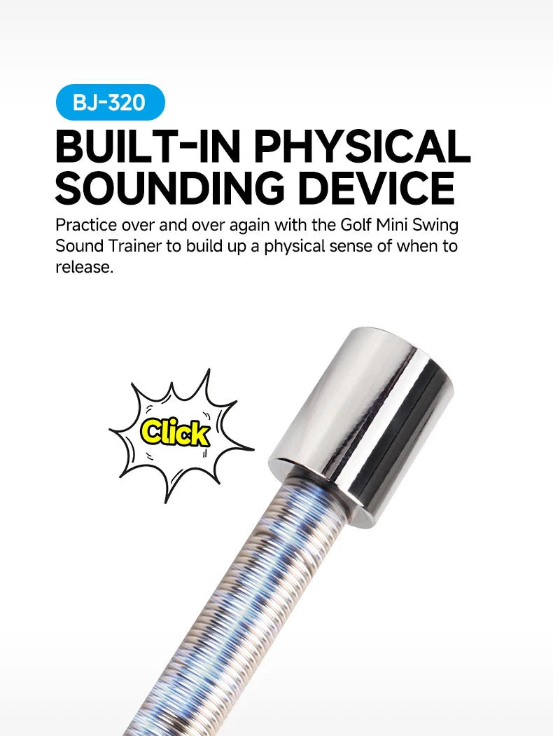 Golf Mini Impact Bat; Golf Physical Acoustics Trainer; Quick Swing Correction; Improve Accuracy of Ball Strike