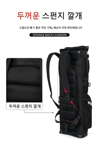 Golf Club Bag Backpack Nylon Ultra Lightweight Waterproof Fixed Insert