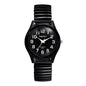 Elastic Strap Watch for Men Couples Clear and Easy Read Large Black Digital Hard Steel Strap Waterproof