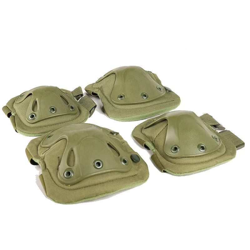 Outdoor Tactical Protective Gear 4pcs Knee Pads Elbow Pads For Cycling Mountaineering Hiking Outdoor Sports Protection