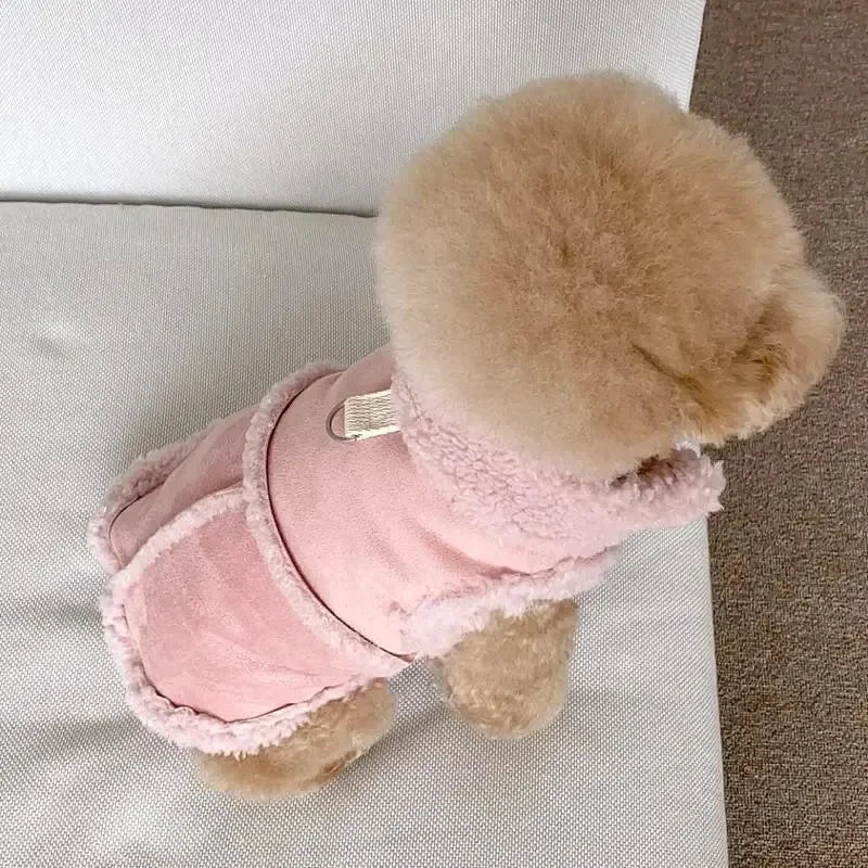 Cute Dog Vest Jacket Soft Autumn Winter Clothes for Small Dogs