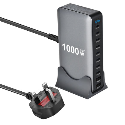 800W GaN Desktop Charger 10-Port USB-C PD3.1 Fast Charge