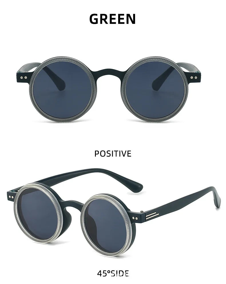 360° Rotating Adjustable Sunglasses Round Frame Polarized Sunglasses Outdoor UV Resistant Sunglasses Protective Glasses