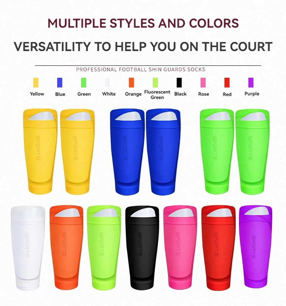 Loogdeel Sport Soccer Football Shin Guard Socks Pads EVA Cushion Protection Reduce Shocks and Injuries for Kid Youth Boys Girls