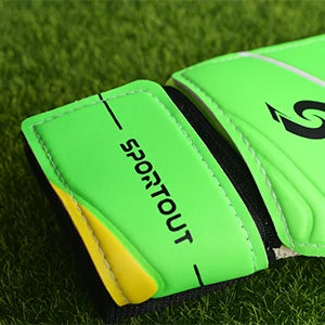Sportout Kids Goalkeeper Gloves, Soccer Gloves with Double Wrist Protection and Non-Slip Wear Resistant Latex Material