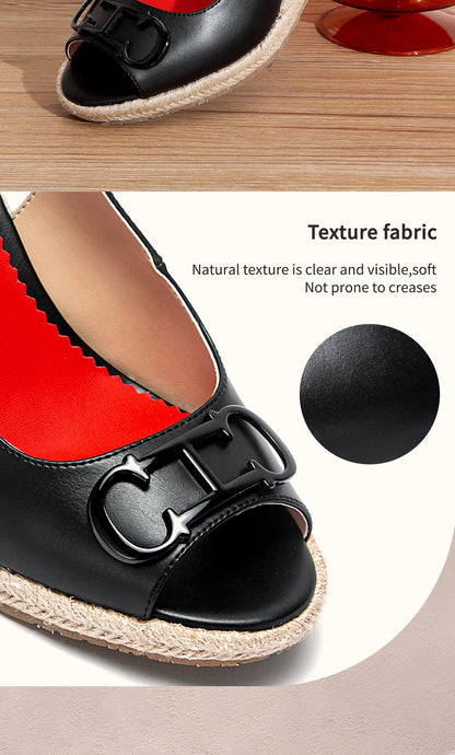 Women's Wedge Sandals Fish Mouth Open Toe Platform High Heel 8.5cm Summer Formal