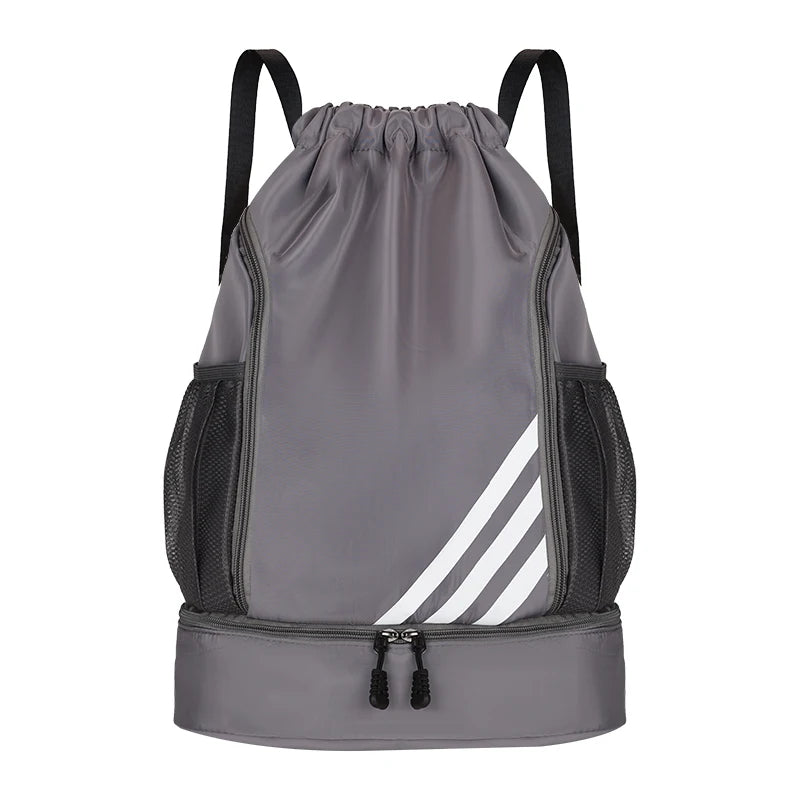 Sport Backpack Wet Dry Separation Compartment Ventilated Shoe Storage Oxford Drawstring Adjustable Straps Basketball Campus