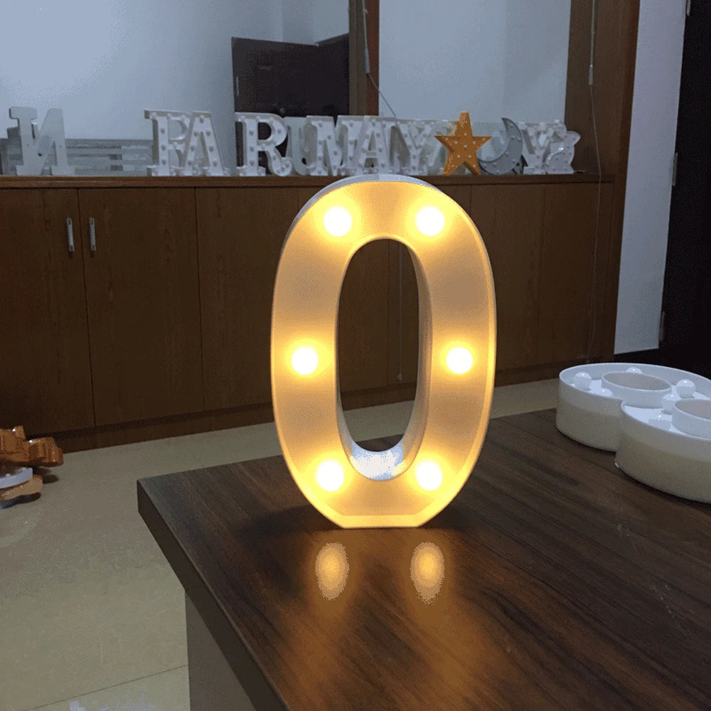 LED Letter and Number Light Set PVC Warm White Decor