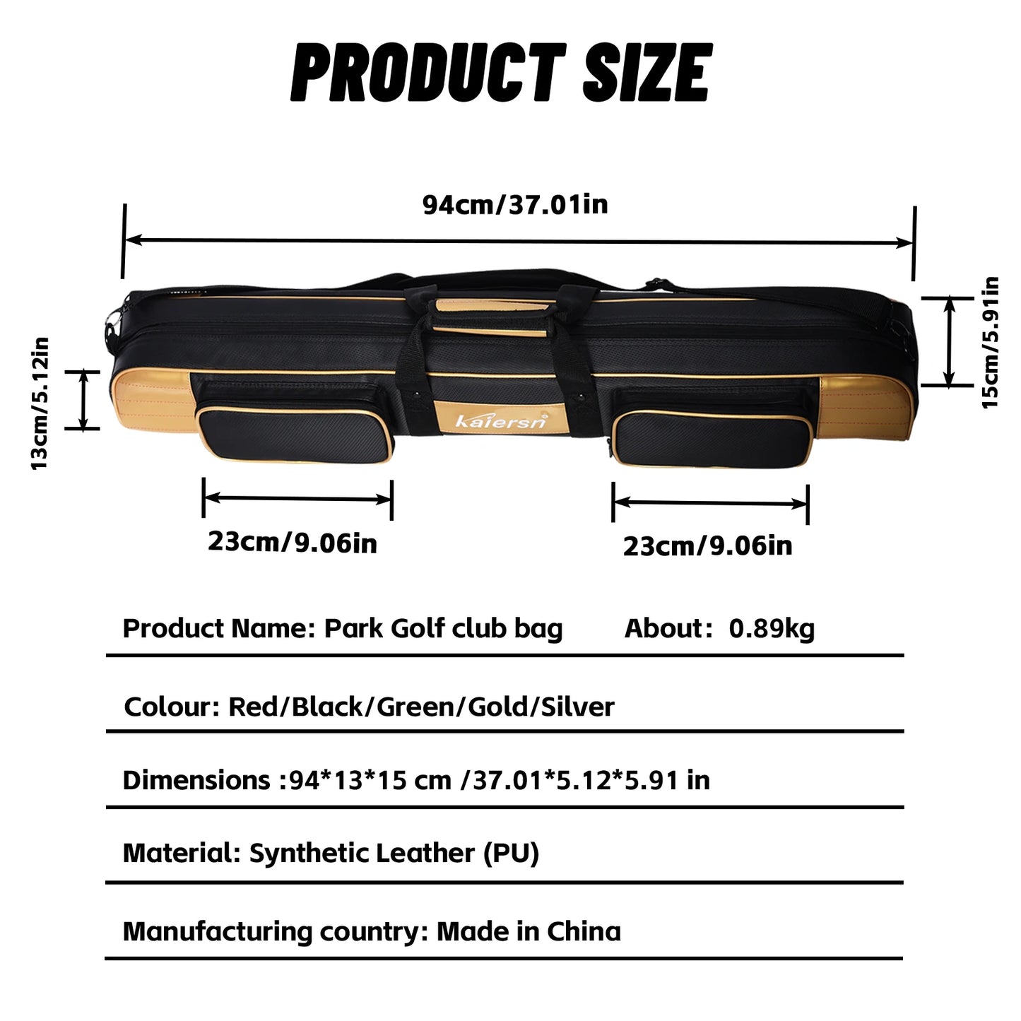 Kaiersn Park Golf Club Set 10-piece training and travel sports all-in-one set