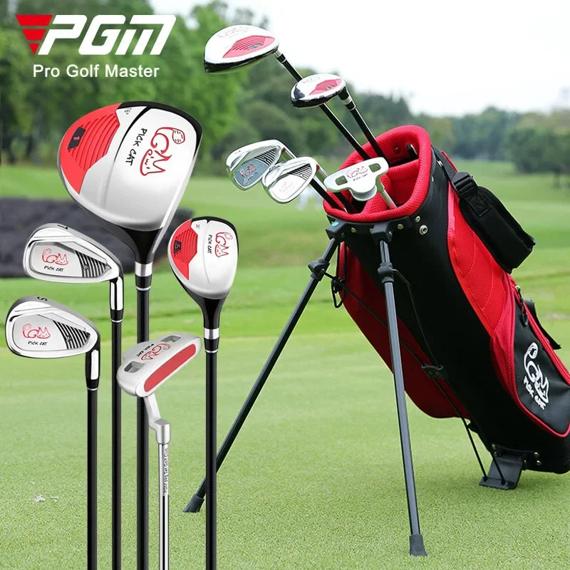 PGM 3-12 Years Old Kids Golf Club Set Children's Boy Girl Beginner's Golf Training Wood Iron Swing Putter Bag Gift JRTG007