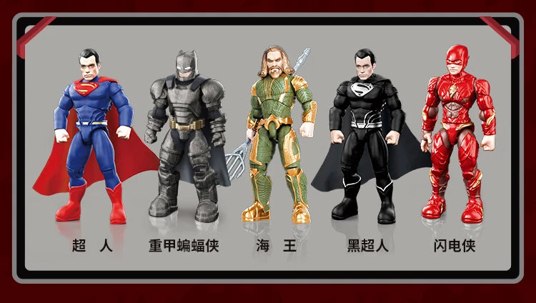 DC Justice League Toy The Dark Knight Trilogy Action Figure Batman Superman Aquaman The Flash Assembly Figure Kids Birthday Gift