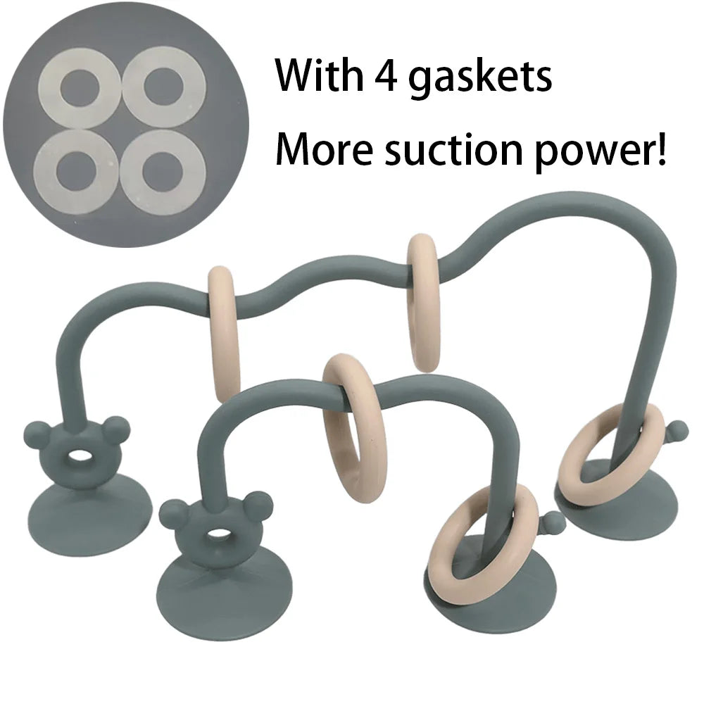 1pcs Silicone children's silicone tabletop toys, bead wrapped baby early education puzzle game toys