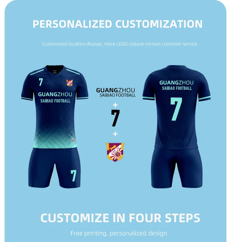 MAN Football Jerseys Team Training Customize Professional Women Soccer Uniform Adult Kids Futsal Quick-Drying Sportswear Outfit