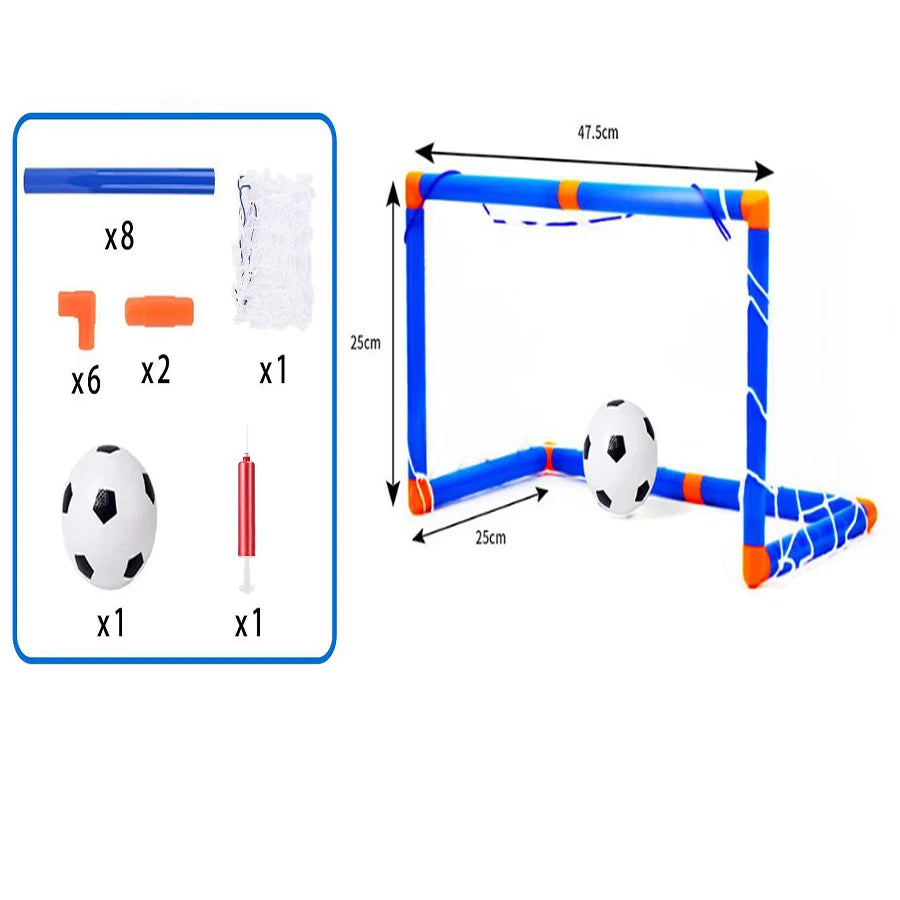 Football Goal Sports Toy Foldable Children's Football Gate with Pump & Ball Portable Soccer Goal for Outdoor Football Training