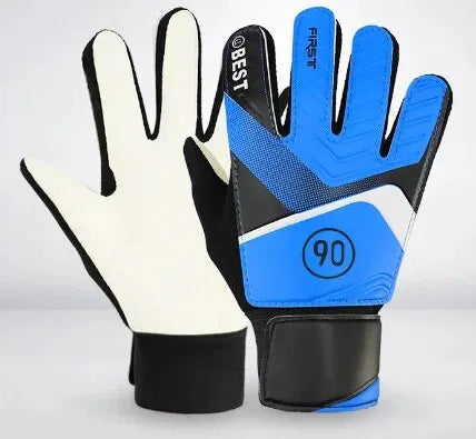 1 Pair Children Anti-Slip Glove Goalkeeper Gloves Finger Protection Goal Thickened Latex Football Gloves
