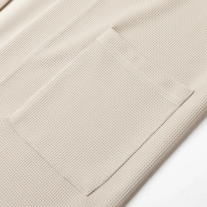 Men's Knit Long-Sleeved Open-Front Solid-Color Cloak Jacket All-Season Polyester