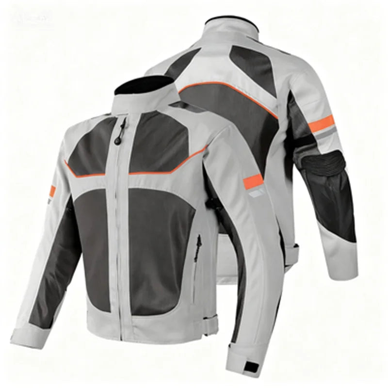 Universal Motorcycle Jacket, All Season Mesh Reflective Protective Riding Gear with Breathable Design for Men & Women