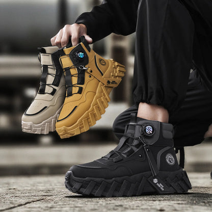 Leather High-Top Outdoor Boots For Men Ankle Hiking