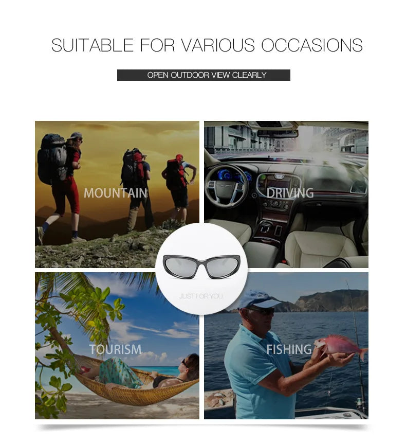 Wraparound Sunglasses UV400 Polycarbonate Frame and Lenses