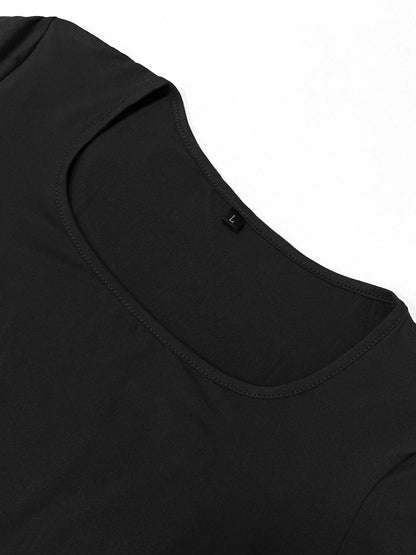 Women's Solid Long Sleeve Bodycon Dress Ankle Length Polyester Elastane