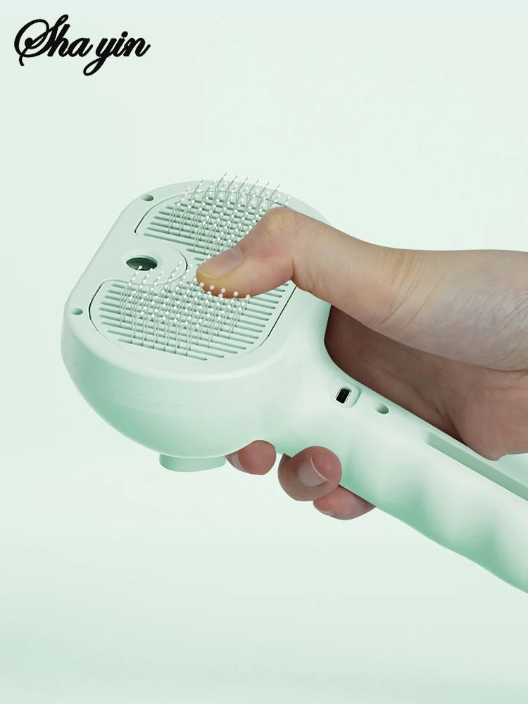 Unique Cat Steam Brush for Hair Removal and Grooming