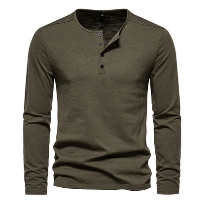 Men's Long Sleeve Cotton Slim Fit T Shirt Casual Everyday Wear