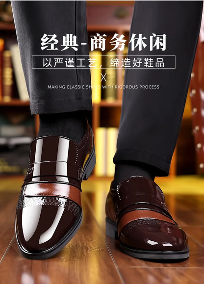 Men's Leather Oxford Brogue Dress Shoes Formal Office