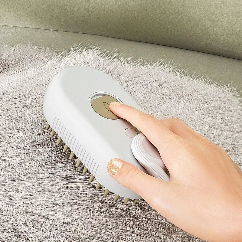 3-in-1 Steamy Pet Brush for Dogs and Cats