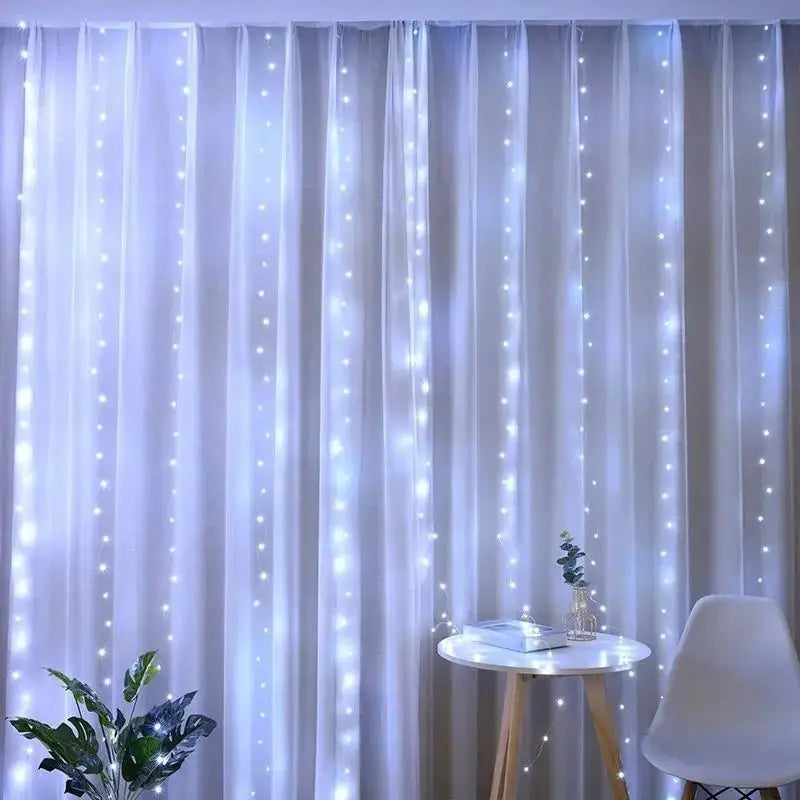 LED Curtain String Lights with USB & Remote – Home, Party, Wedding Decoration