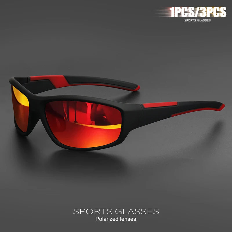 1PCS/3PCS Polarized Sport Sunglasses Men women Outdoor Unbreakable frame for Running, Fishing, Driving Goggles