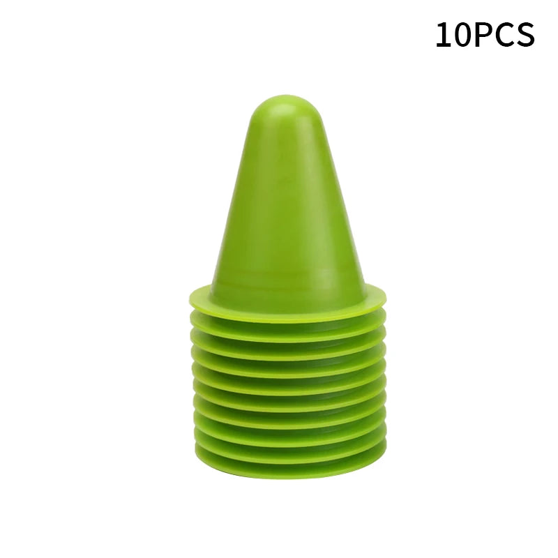 10 PCS Multiple Colors Plastic Cones Soccer Training Cones Roller Skating Training Football Training Equipment