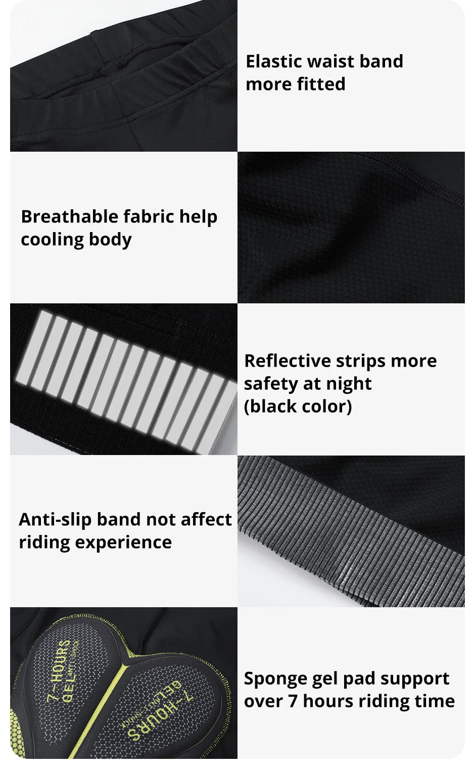 Cycling Shorts Men Gel Pad Bicycle Clothes MTB Mountain Road Bike Downhill Enduro Clothing Male Women 2024 Summer 7 Hours