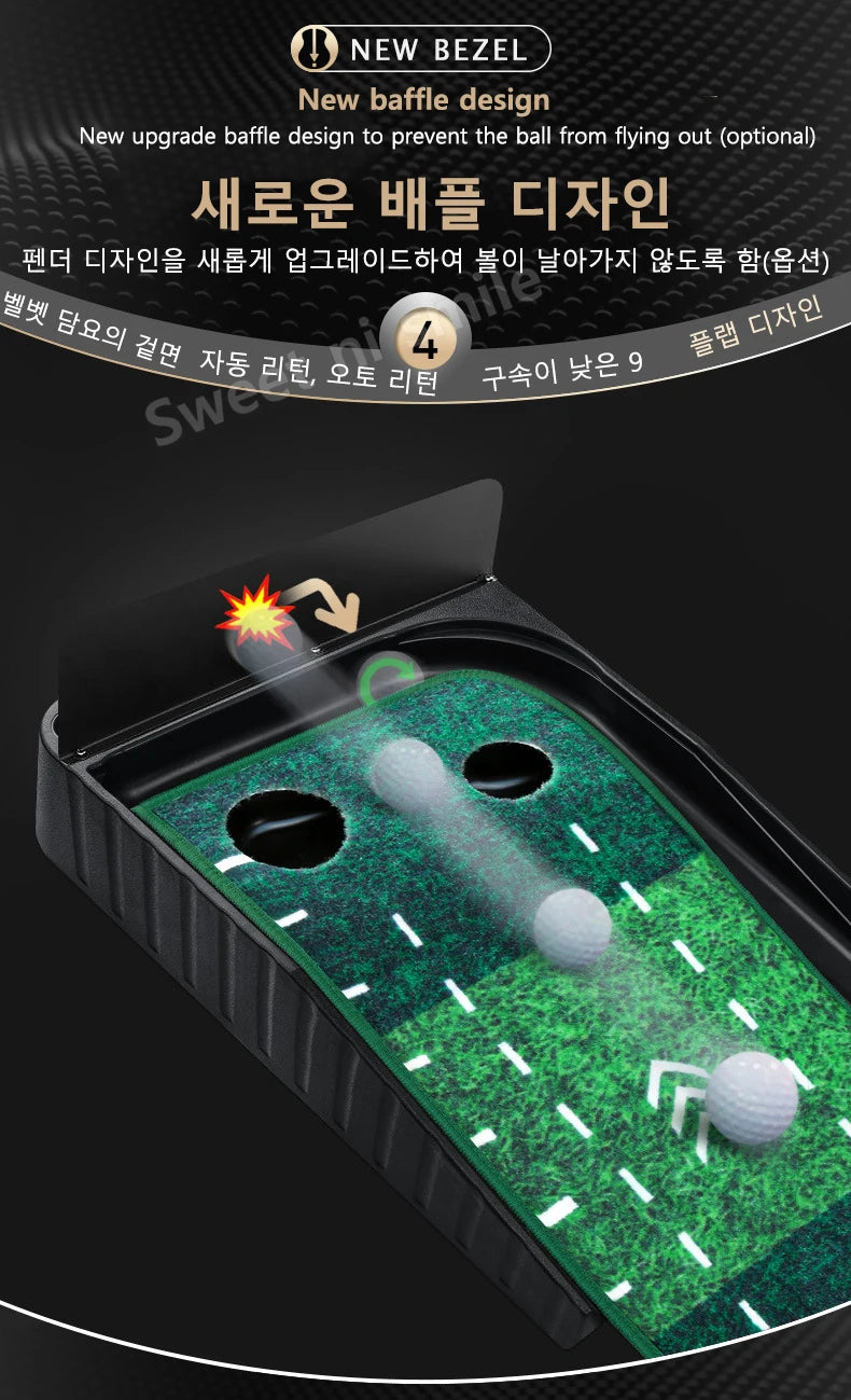 PGM TL021 3M Golf Putting Mat Golf Putter Trainer Green Carpet Practice Set Ball Return Mini Golf Putting Green Fairway Mat