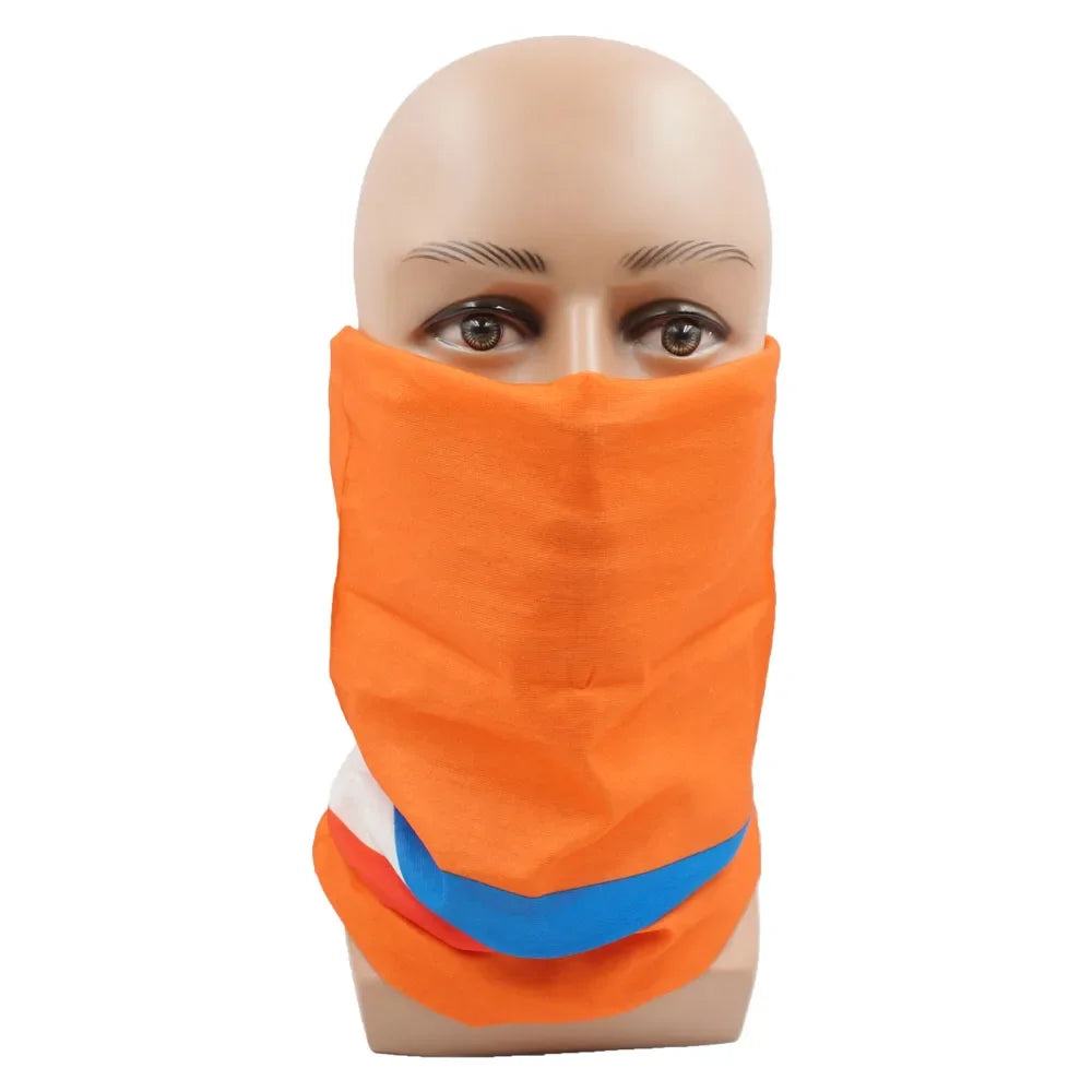World Football Fans National Flag Face Bandanas Spain France Korea Mexico Germany Seamless Neck Gaiter Men Women Headwear Scarf