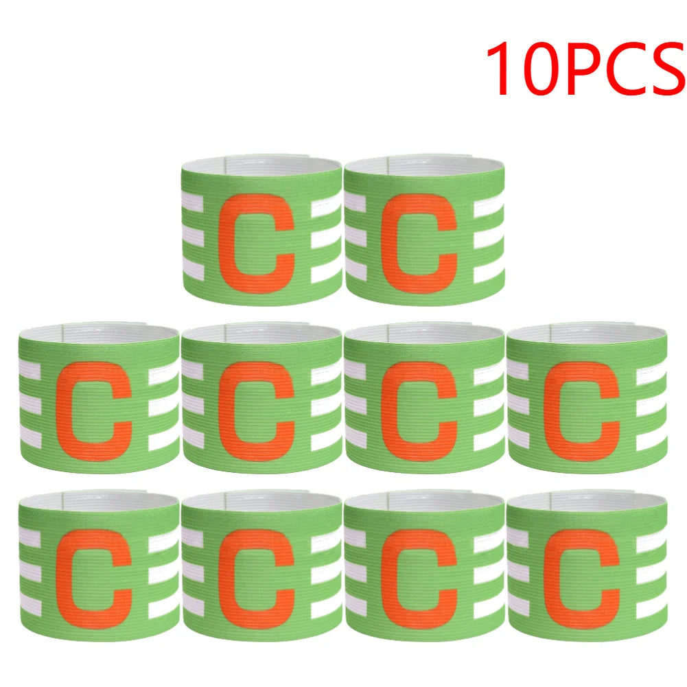 1-10pcs Leader Competition Armband Breathable Soccer Player Captain Group Armband Clear Icon Capitan Band For Football Captain