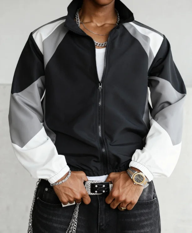 Men's color-blocked jacket, lightweight, casual, travel, windproof and wear-resistant, high-quality fabric, boyfriend gift