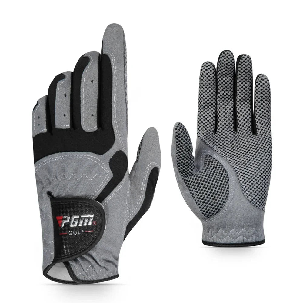PGM Golf Gloves,Men's Left/Right Hand Anti-slip Particles Wear-resistant Gloves,Microfiber Cloth Golf Gloves ST017
