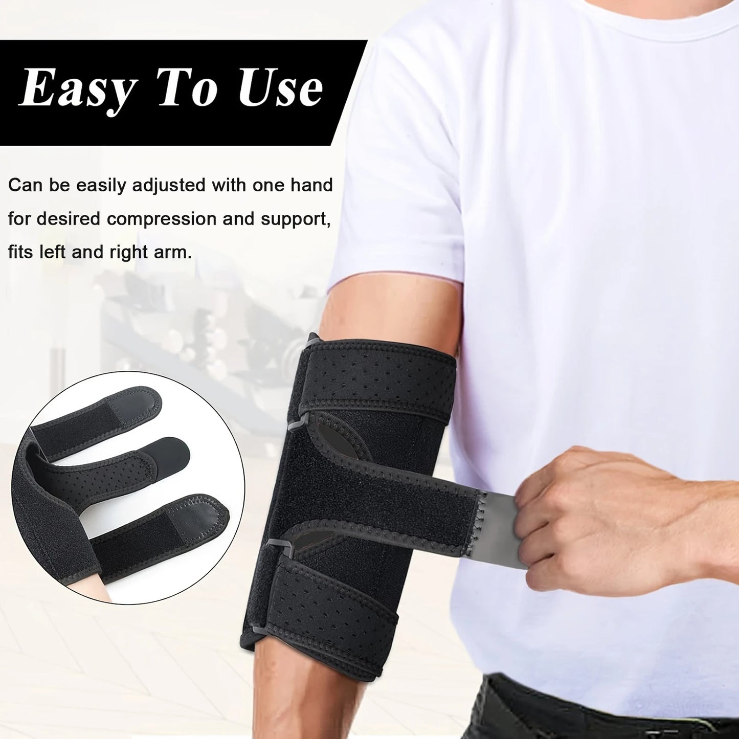 1pcs Sports Elbow Brace Sports Hand Protector Compression Breathable Sports Elbow Pads Suitable for Sports Sleeping Use
