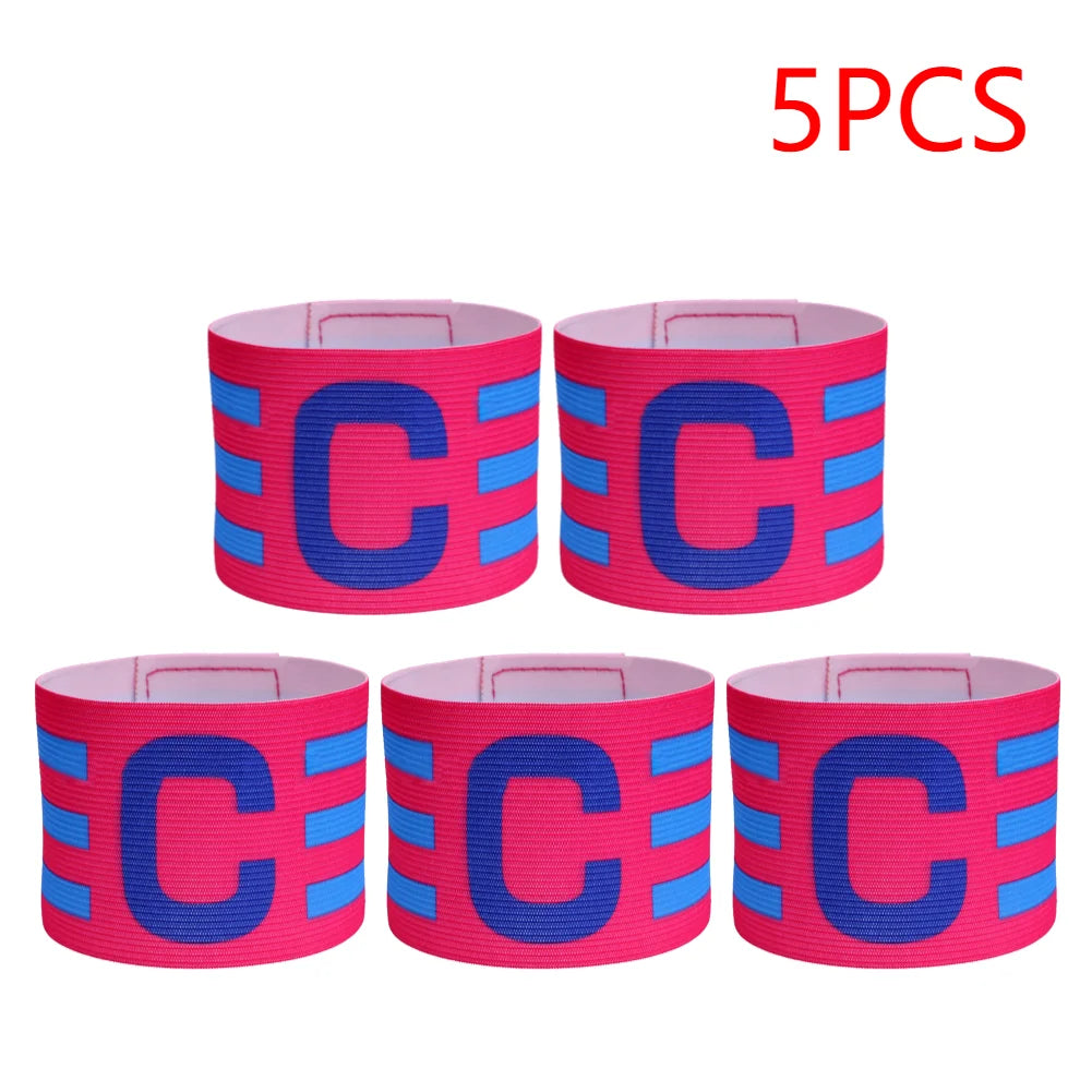 1-10pcs Leader Competition Armband Breathable Soccer Player Captain Group Armband Clear Icon Capitan Band For Football Captain