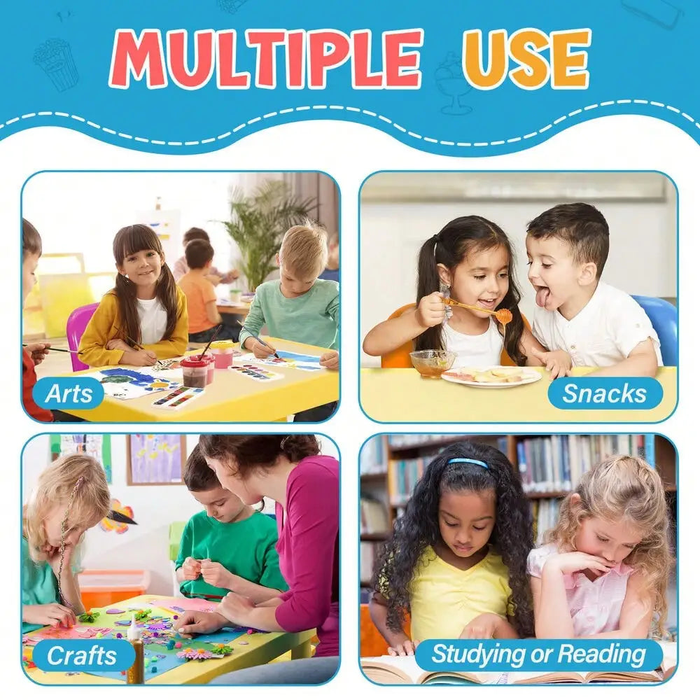 Kids Table and 4 Chairs Toddler Child Party Toys Fun Activity Furniture Play Set